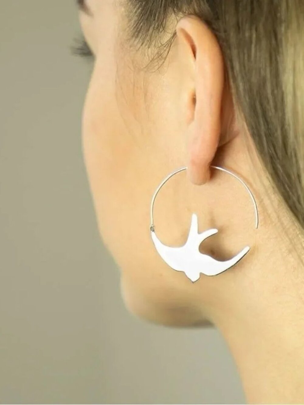 Bird Hoop Earrings2364